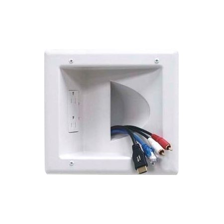 Datacomm Recessed Low Voltage Media Plate