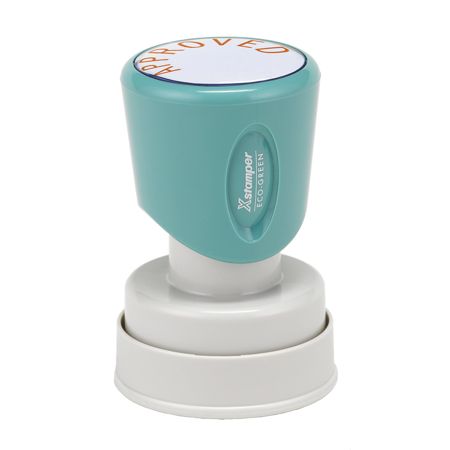 ECO-GREEN Xstamper&reg; Pre-Inked Round Stamp, N51, 58% Recycled, 15/16" Diameter Impression