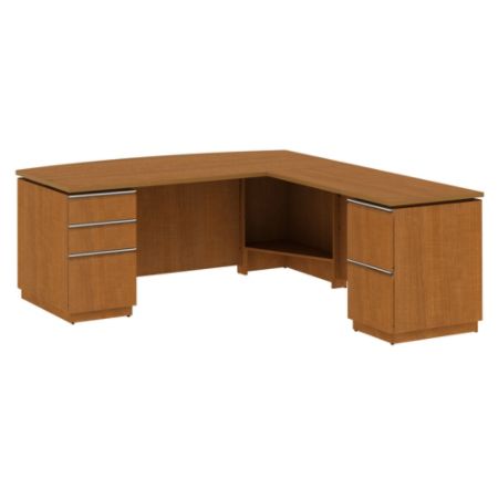 BBF Milano2 Right L-Desk, 30"H x 71 1/8"W x 29 5/8"D, Golden Anigre, Standard Delivery Service, Box 1 Of 2