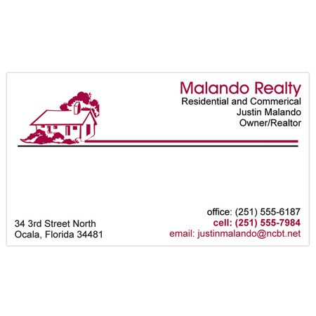 2-Color Textured-Print Business Cards, Traditional, 80 Lb. White Vellum, 4/0, 3 1/2" x 2", Box Of 250