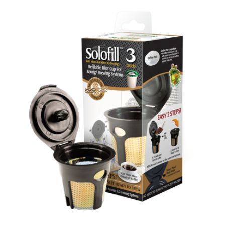 Solofill Cup K3-Gold Refillable Filter Cup, Red/Gold