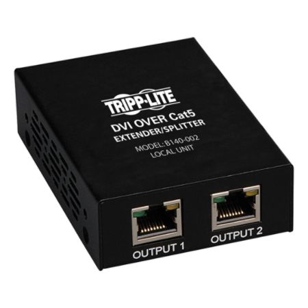 Tripp Lite 2-Port DVI over Cat5 / Cat6 Extender Splitter, Video Transmitter