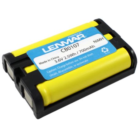 Lenmar&reg; CB0107 Nickel-Metal Hydride Cordless Phone Battery, 3.6 Volts, 650 mAh Capacity