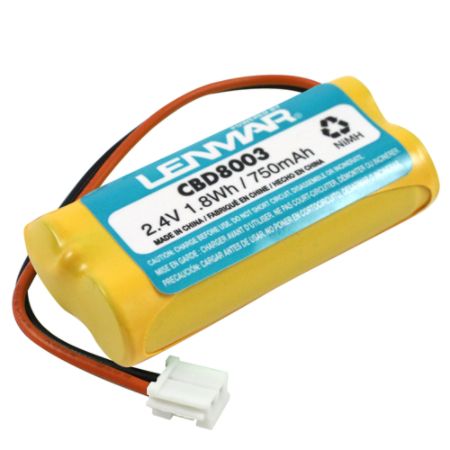 Lenmar&reg; CBD8003 Nickel-Metal Hydride Cordless Phone Battery, 2.4 Volts, 750 mAh Capacity
