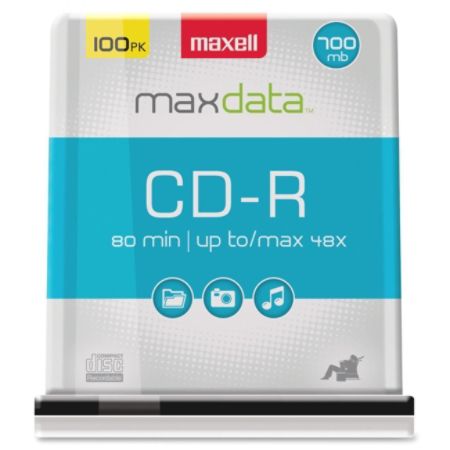 Maxell&reg; CD-R Media Spindle, 700MB/80 Minutes, Pack Of 100