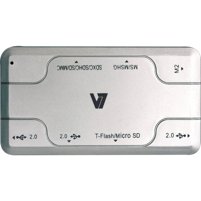 V7 CU200 3-port USB Hub/FlashCard Reader