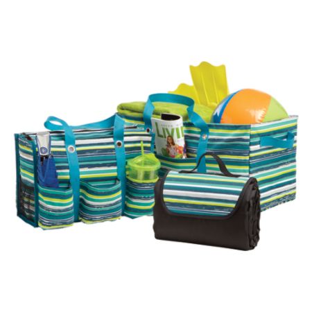 Global 3-Piece Tote And Blanket Set, Multicolor