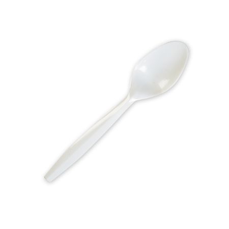 Genuine Joe Dixie Heavy/Medium-Weight Polypropylene Spoons, White, Box Of 1,000