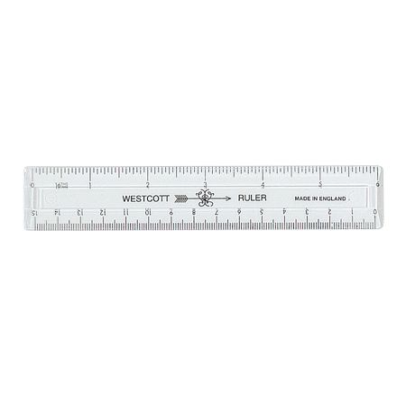 Acme Durable Plastic 6" Clear Ruler