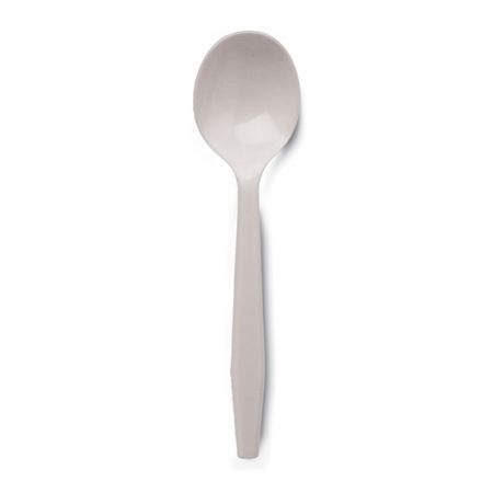 Dixie&reg; Medium/Heavyweight Utensils, Spoons, White, Box Of 100