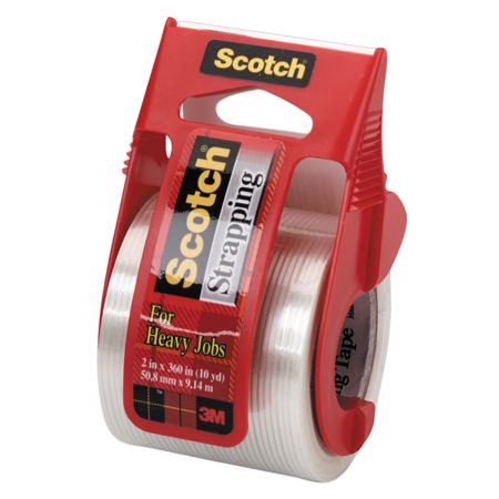 Scotch&reg; Strapping Tape With Dispenser, 2" x 10 Yd.