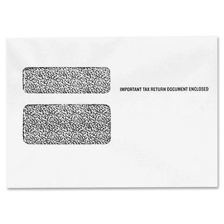 TOPS W-2 Form Double Window Envelope - Double Window - 9.50" x 5.63" - 24 lb - Wove - 24 / Pack - White