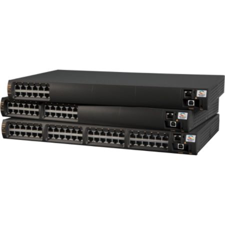 Microsemi High-Power, 6-Port Full Power (36W per port), Managed, Gigabit PoE Midspan, DC and AC Input