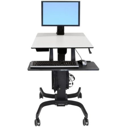 Ergotron WorkFit-C Single LD Computer Stand, 25&rdquo;H x 23.9&rdquo;W x 22.8&rdquo;D, Gray/Black