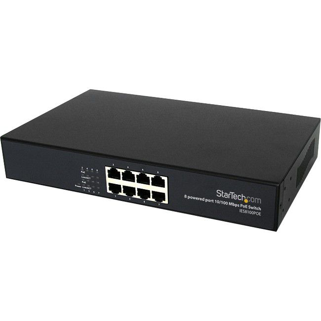 StarTechcom 8 Port 10100 PSE Industrial