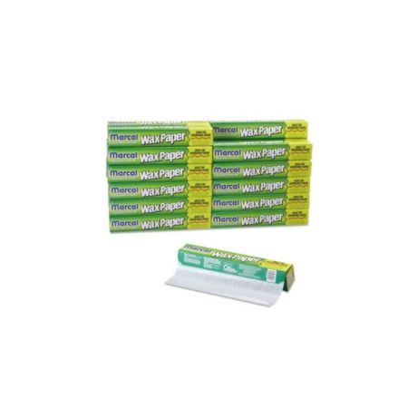 Marcal&reg; Kitchen Charm Wax Paper Roll, 11 15/16" x 900", 30% Recycled, White
