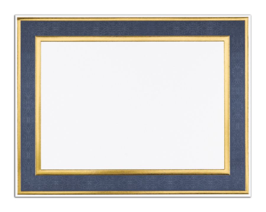 Great Papers Foil And Embossed Framed Certificate 8 12 X 11 Navy Pack ...