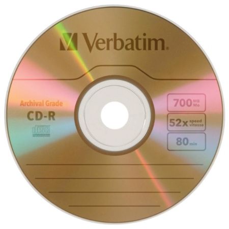 Verbatim UltraLife CD Recordable Media - CD-R - 52x - 700 MB - 1 Pack Jewel Case
