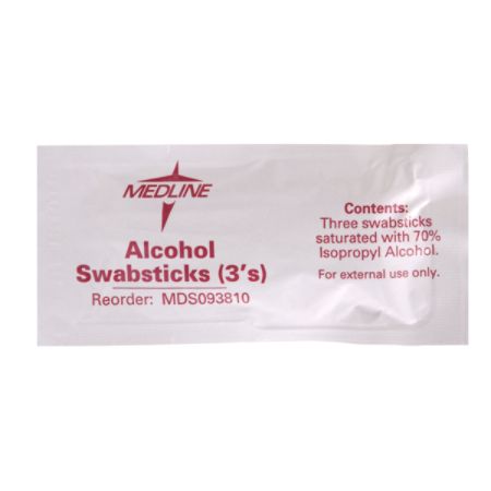 Medline Alcohol Swabsticks, Case Of 750