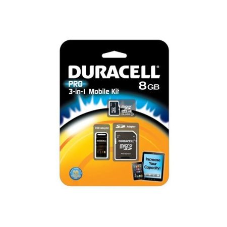 Duracell DU-3IN1C1008G-R 8 GB microSDHC