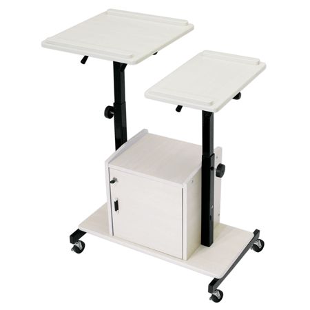 Oklahoma Sound Presentation Cart, 44"H x 32"W x 30"D, Black/Ivory