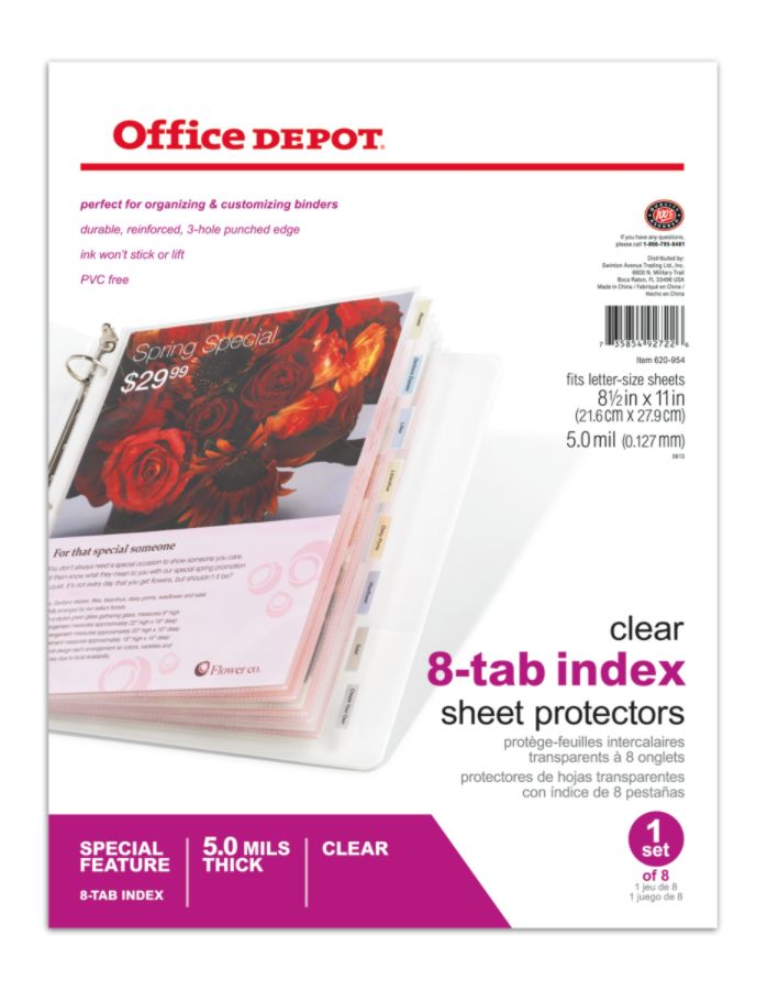 Sheet Protectors: Presentation Sheet Protectors At Office Depot OfficeMax