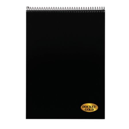 TOPS&reg; Docket&reg; Gold Wirebound Writing Pad, 8 1/2" x 11", Legal Ruled, 70 Sheets, White