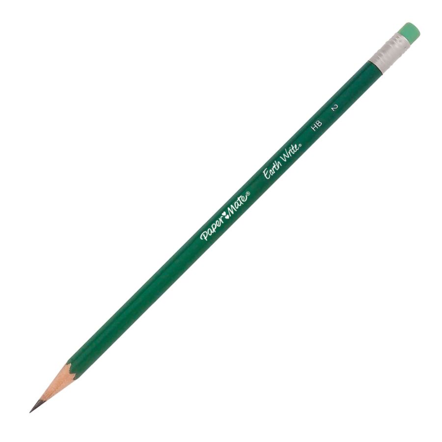 Paper Mate&reg; Earth Write&reg; 100% Recycled Pencils, No. 2 Lead, Green Finish, Pack Of 48
