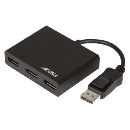 Accell DisplayPort 1.2 to 3 DisplayPort Multi-Display MST Hub