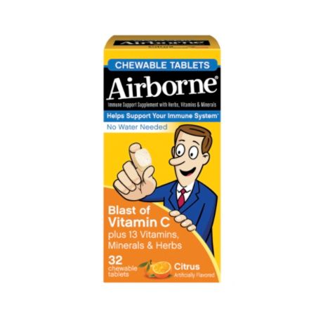 Airborne&reg; Chewable Tablets, Citrus, Pack Of 32