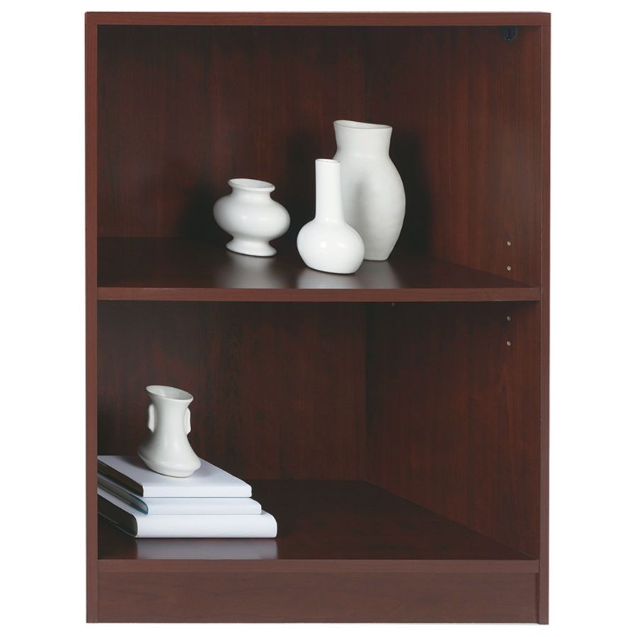 Realspace&reg; Basic Bookcase, 2-Shelf, 30 1/8"H x 27 3/4"W x 11 1/2"D, Classic Cherry