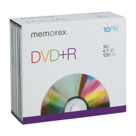 Memorex - 10-Pack 16x DVD+R Disc Spindle