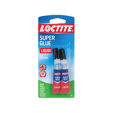 Loctite Liquid Super Glue, 0.14 Oz, Clear, Pack Of 2