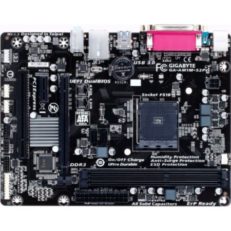 Gigabyte Ultra Durable 4 Plus GA-AM1M-S2P Desktop Motherboard - AMD Chipset - Socket AM1