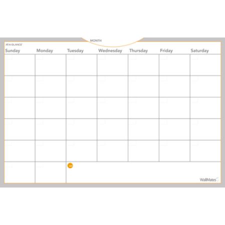 AT A GLANCE WallMates Dry Erase Calendar Surface 24 x 36 Monthly Undated by Office Depot & OfficeMax
