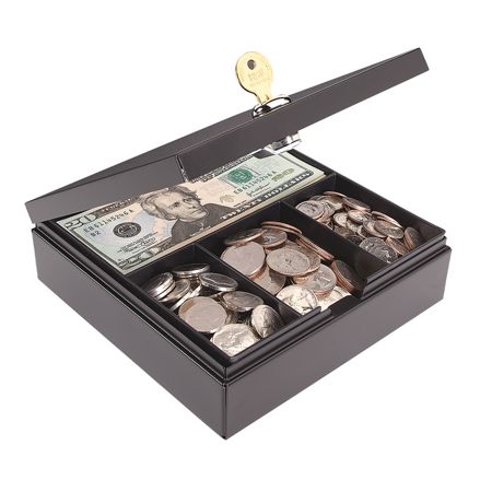 STEELMASTER&reg; Drawer Safe, 4 Compartments, Black