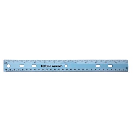 Office Depot&reg; Brand Acrylic Ruler For Binders, 12", Blue