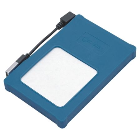 Manhattan Hi-Speed USB, SATA, 2.5" Drive Enclosure, Blue Silicone