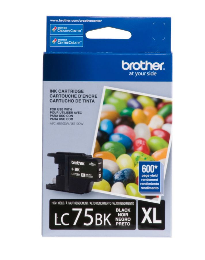 Brother LC75BK High Yield Black Ink