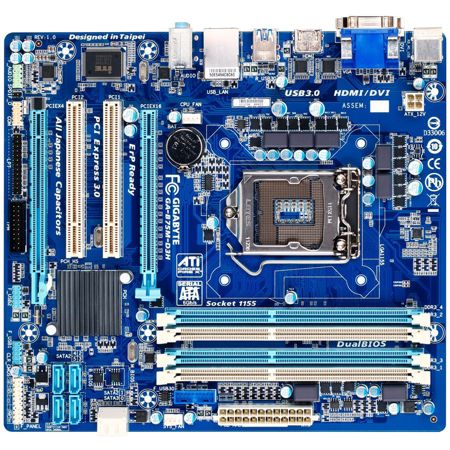 Gigabyte Ultra Durable 4 Classic GA-B75M-D3H Desktop Motherboard - Intel B75 Express Chipset - Socket H2 LGA-1155