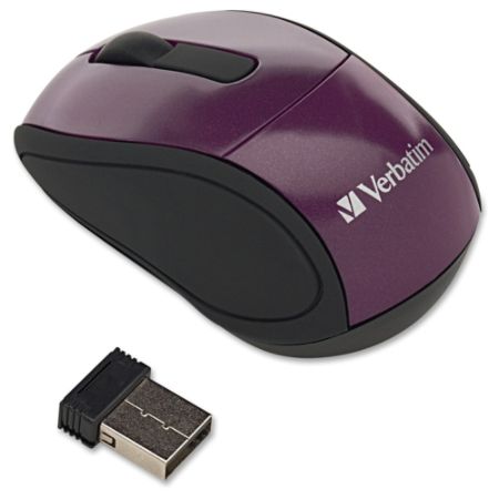Verbatim Wireless Mini Travel Mouse, Purple