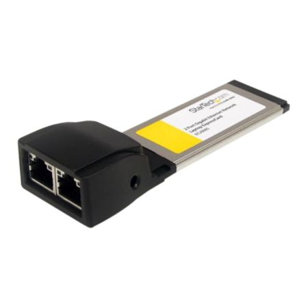 StarTech.com Dual Port ExpressCard Gigabit Laptop Ethernet NIC Network Adapter Card