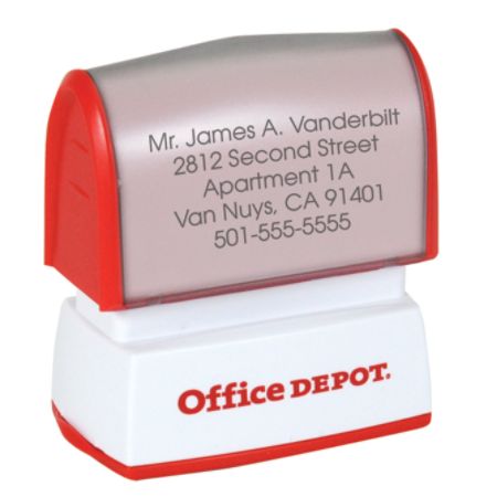 Office Depot Brand Pre Inked Stamp 916 x 1 12 Impression by Office Depot &amp; OfficeMax