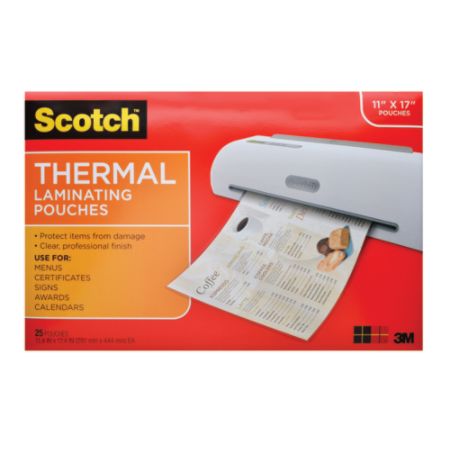 laminating sheets scotch pouches thermal pack inches menu clear supplies quill depot office 1x