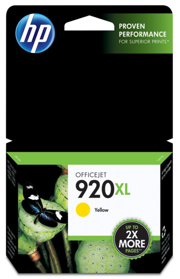 HP 920XL, Yellow Ink Cartridge (CD974AN)