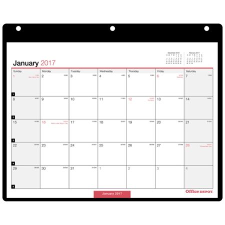 Office Depot Brand Monthly Wall Calendar 11 x 8 18 30percent Recycled