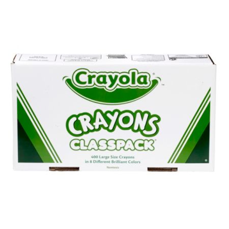 Crayola&reg; Classpack&reg; Large Crayons, 8 Assorted Colors, Box Of 400