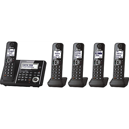 Panasonic Link2Cell KX TGF345B Cordless Phone Black by