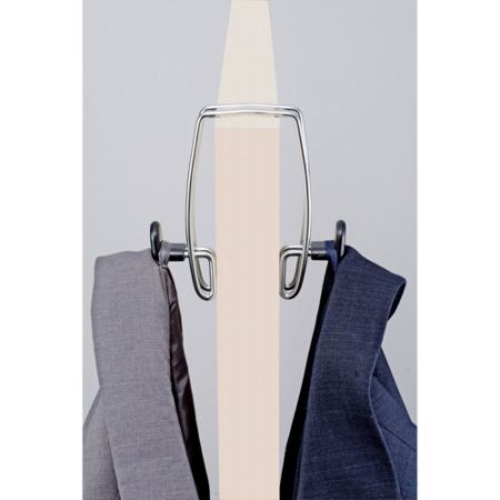 ALBA Expandable Over-The-Panel Garment Hooks, 2-Sided, Chrome