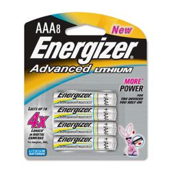 Energizer&reg; EA92BP-8 Advanced Lithium General Purpose AAA Batteries, Pack Of 8